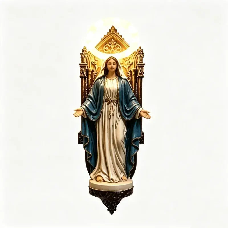 ✝️ Lámpara de Pared de Jesús y la Virgen María | Luz Cálida para un Hogar Lleno de Paz