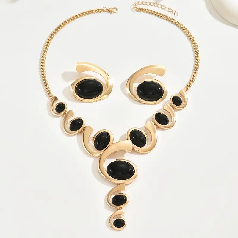 💎【Collar + Pendientes】1 juego 28 EUR✨Conjunto de collar y pendientes bohemios vintage