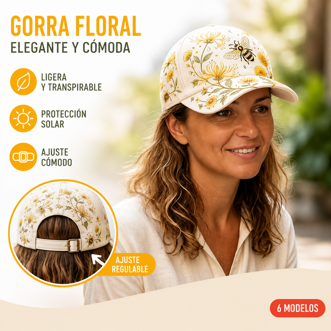 Gorra de moda de primera calidad con bordado 3D, protección solar y sombreado.