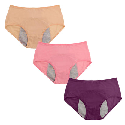 🔥🔥【Paquete de 3】Braguitas impermeables de talle alto, nuevas y mejoradas: cómodas y respetuosas con la piel.