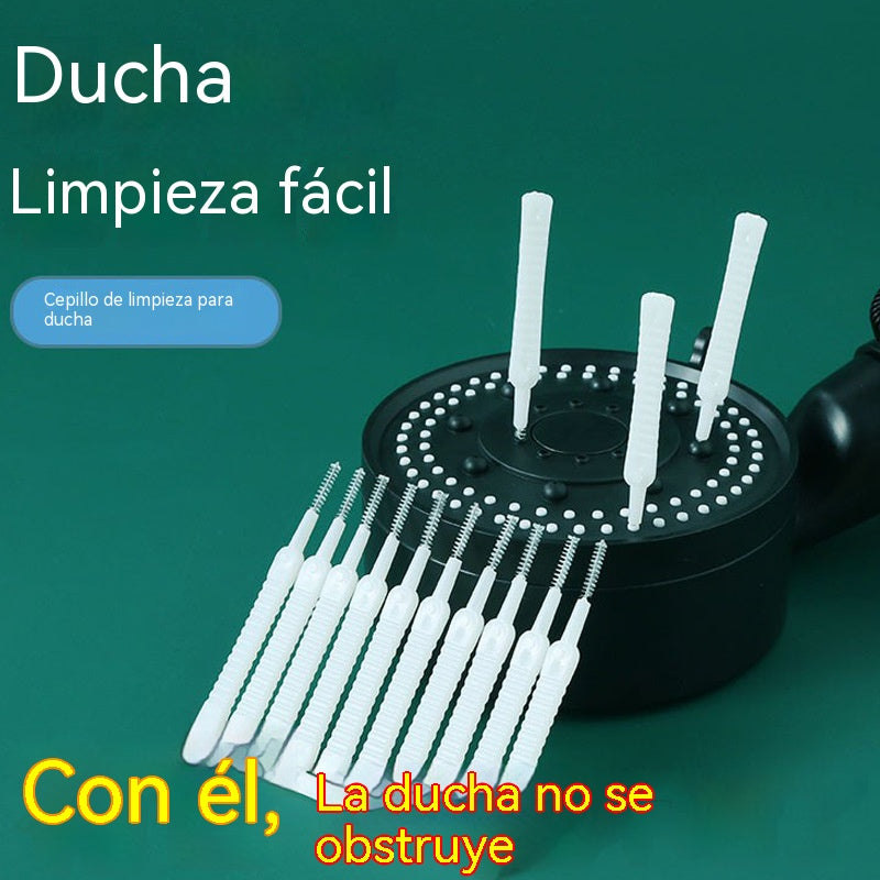 【10 cajas/100 unidades】Cepillo de limpieza multifuncional para cabezales de ducha y grifos: elimina la suciedad incrustada.