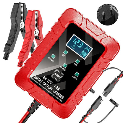 ⚡Cargador automático de baterías de 1,5 A, 6 V y 12 V: ¡Carga segura, rápida y eficiente! 🚗🔋