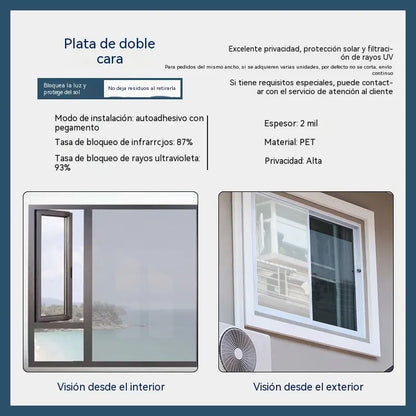 📱【150 cm × 1 m】🚗Película para ventanas con aislamiento térmico y protección de la privacidad: apta tanto para dormitorios como para las ventanillas del coche.