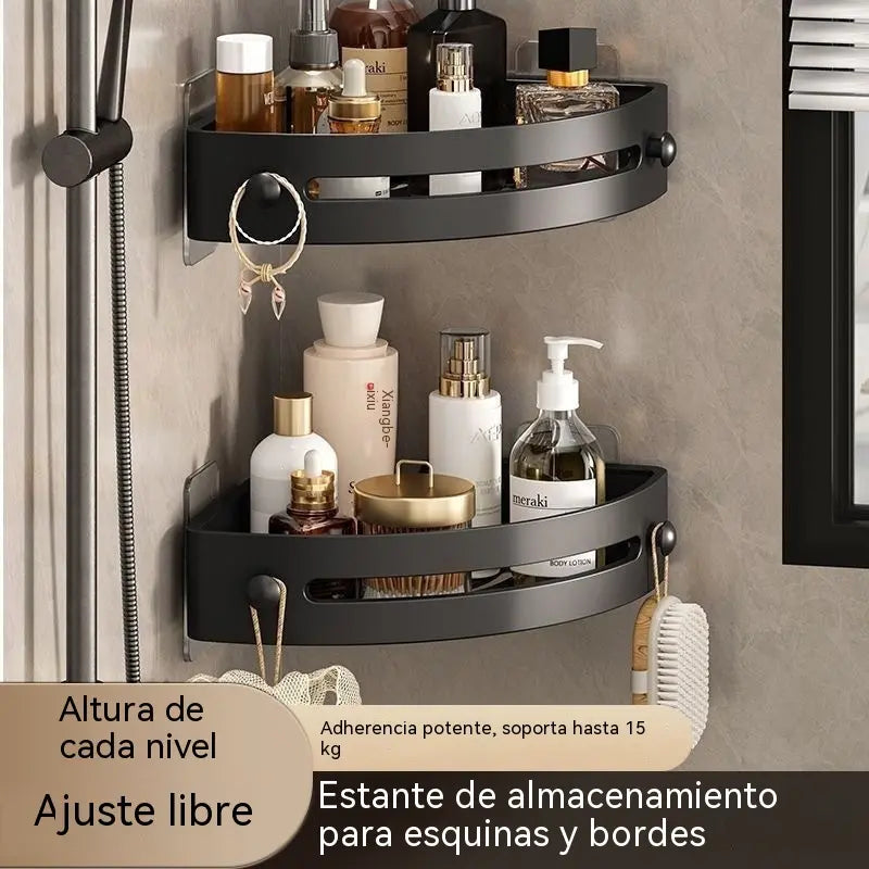 Estante triangular para el baño