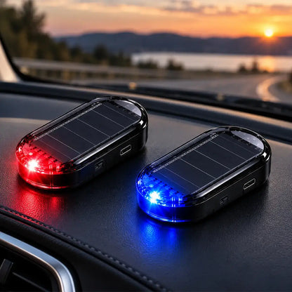 🔥Kúpte 1 a druhý získate zadarmo🔥🚗Kompaktné blikajúce LED svetlo proti krádeži na solárny pohon