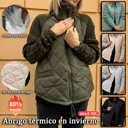 🔥 【S-3XL】Chaqueta acolchada de punto para mujer – ligera, cálida y perfecta para el invierno
