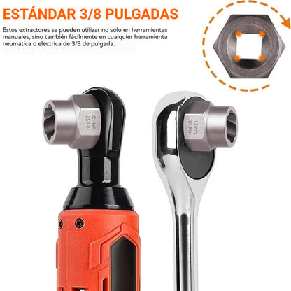 🔥Juego de extractores de tuercas de 14 piezas, kit de herramientas para quitar tornillos y tuercas rotos.