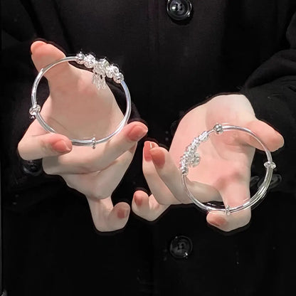【50% de descuento】✨【Compra uno y llévate otro gratis】【2 piezas 27 euros】Pulsera ajustable de plata de ley 925