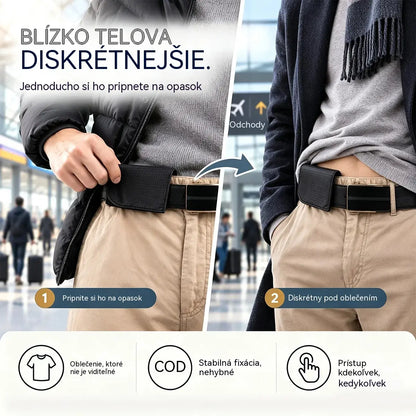 👝✨ Cestovná mini taška do pása pre ženy a mužov | Kompaktná taška na pas, peniaze, karty a doklady