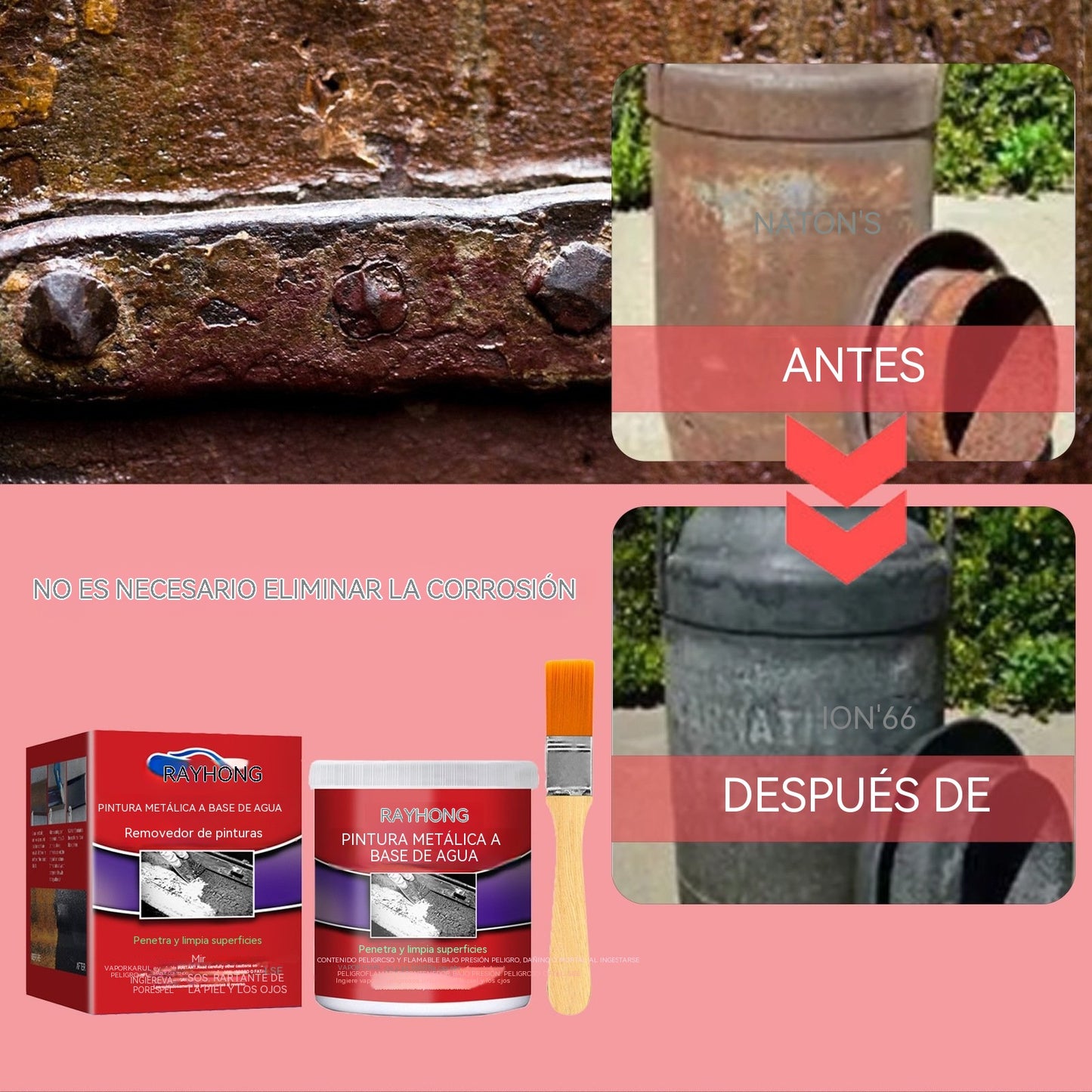 ✨(Compra 1, llévate 2 gratis) Removedor de óxido de metales a base de agua