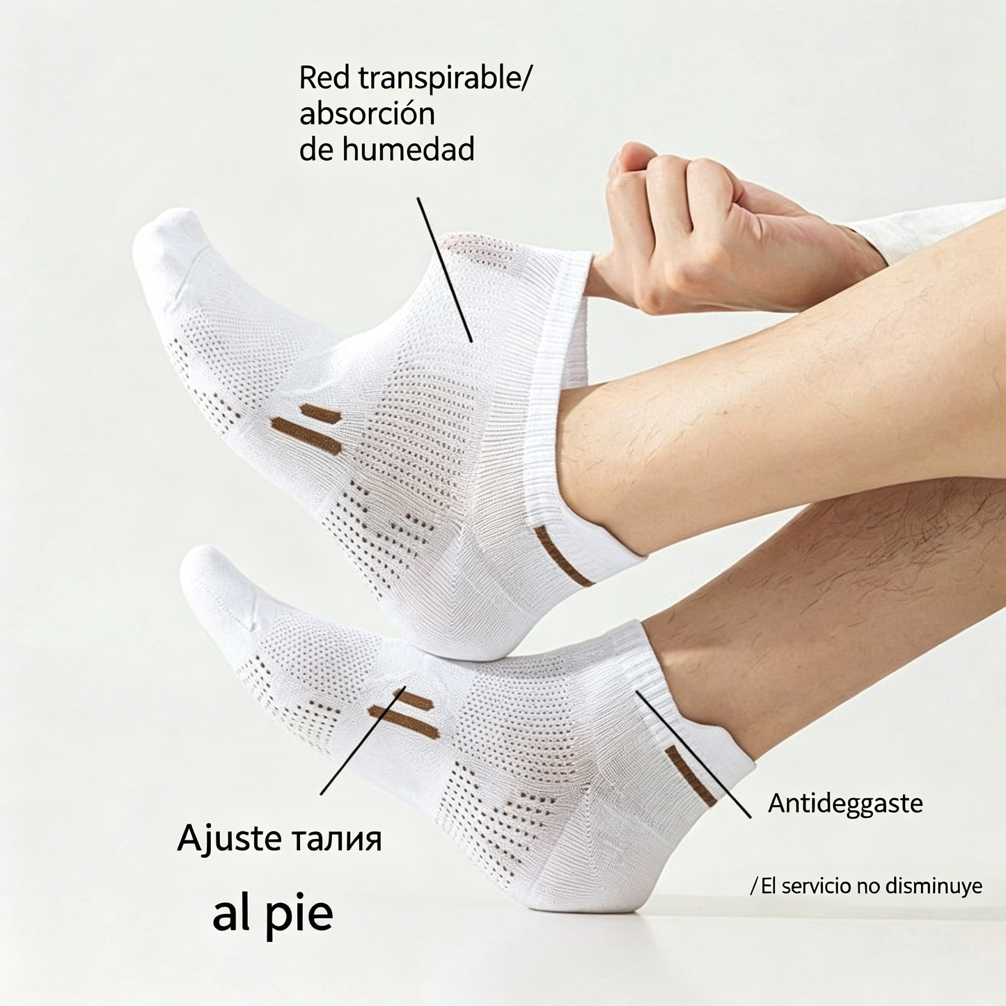 ⚡Compra 5 pares y llévate 5 gratis🧦【Paquete de 10 pares】🧦Nuevos calcetines transpirables, antibacterianos y resistentes al olor para hombre, primavera/verano 2026.
