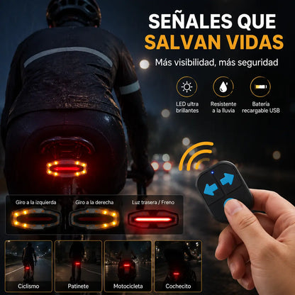 🚴Nueva bocina inalámbrica multifuncional con intermitentes a control remoto