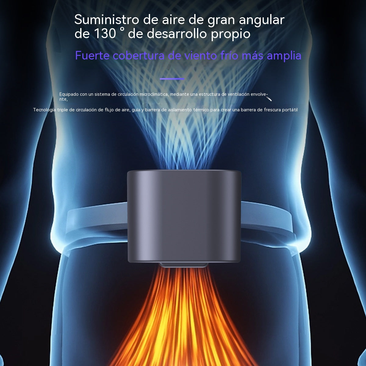 🌀 Ventilador manos libres con pantalla LED, clip integrado y 199 niveles de ajuste