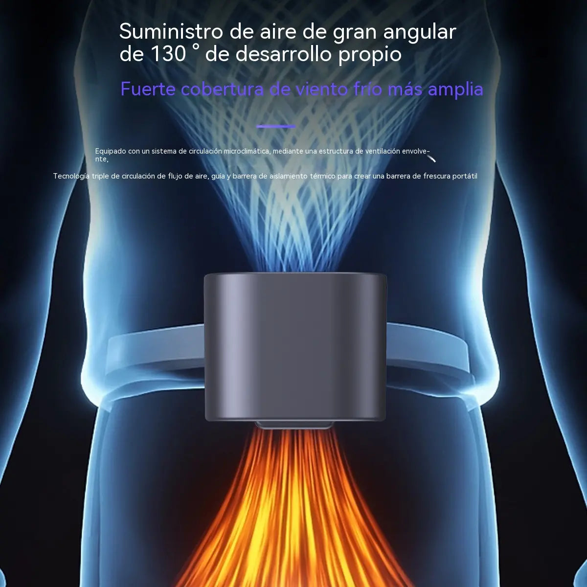 🌀 Ventilador manos libres con pantalla LED, clip integrado y 199 niveles de ajuste