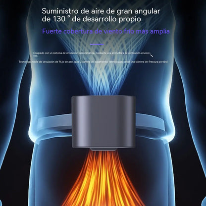 🌀 Ventilador manos libres con pantalla LED, clip integrado y 199 niveles de ajuste