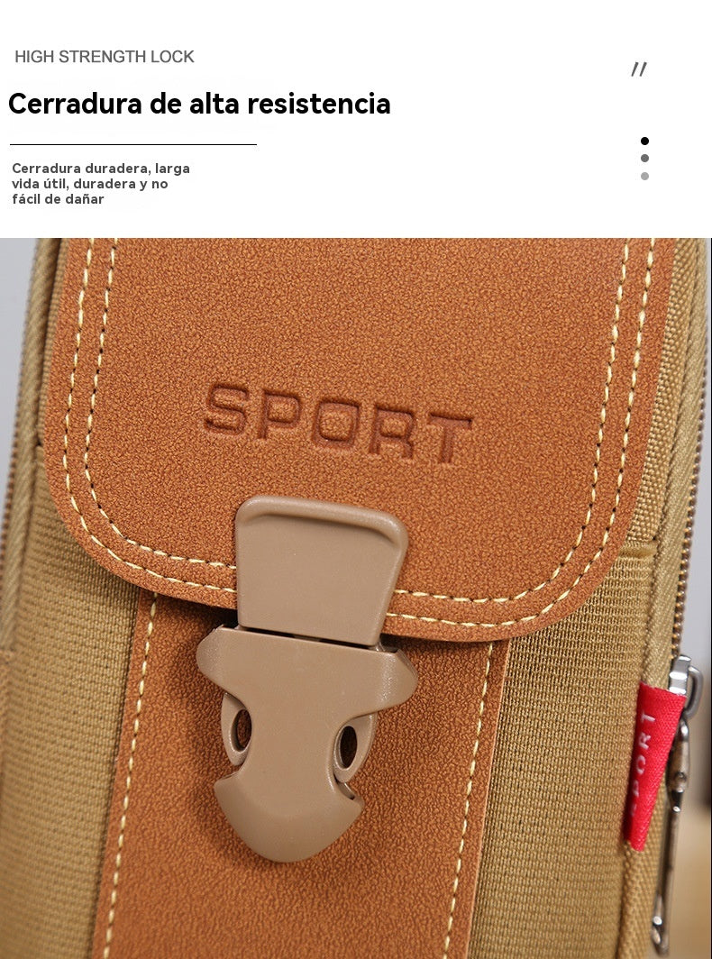 🔥 Bolsa casual de hombre para exteriores, bolsa de deporte para teléfono móvil