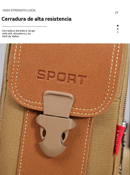 🔥 Bolsa casual de hombre para exteriores, bolsa de deporte para teléfono móvil