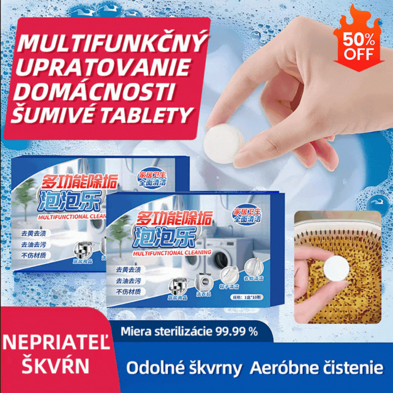 🔥Compra 3 cajas y llévate 3 gratis🔥【60 piezas】Pastillas efervescentes multifuncionales para la limpieza del hogar