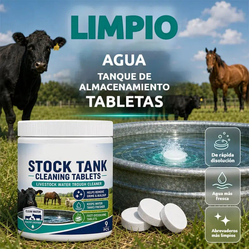 Compra 1 y llévate 1 gratis🔥🐄💧Pastillas de limpieza de rápida disolución para tanques y bebederos de animales