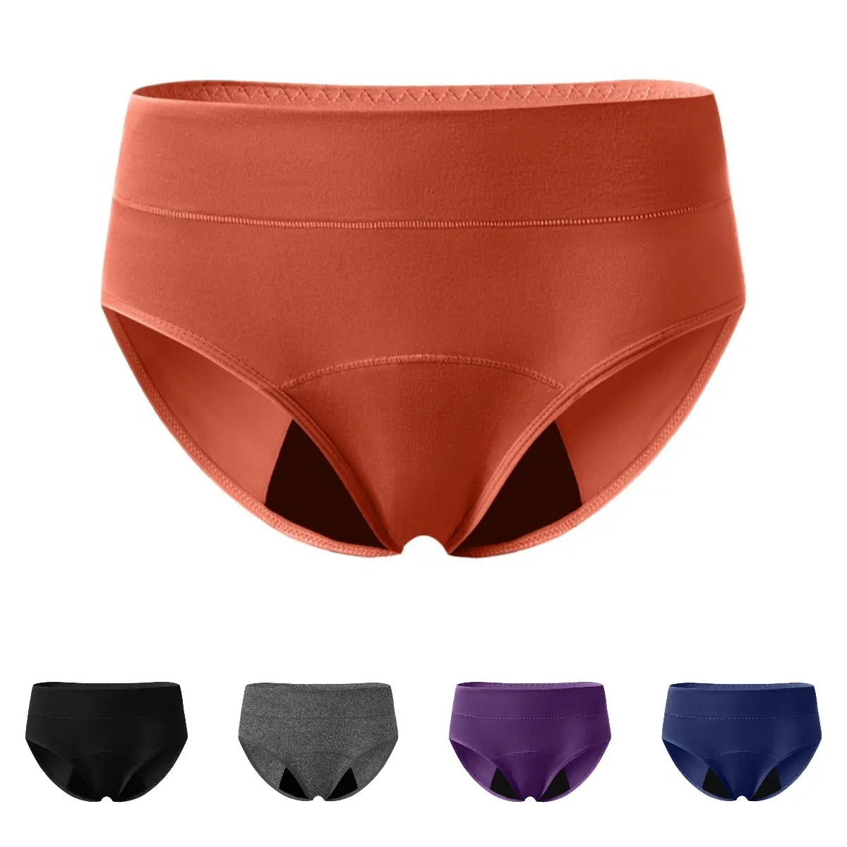 【Juego de 5 piezas】【XS-5XL】Nueva ropa interior de algodón de alta calidad para mujer, de talle medio, color liso, tallas grandes, transpirable y con una entrepierna más amplia.