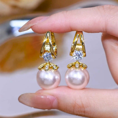 💋Pendientes de plata con perlas de lujo francés de nuevo estilo 2026