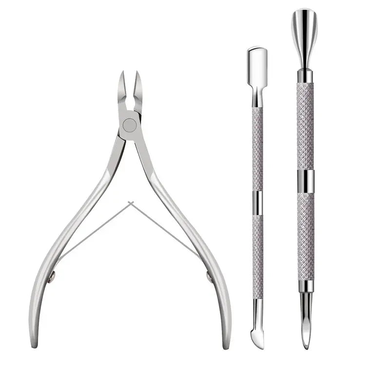 📢📢¡50% de descuento! ⏰Kit de cuidado de cutículas de acero inoxidable - 3 piezas