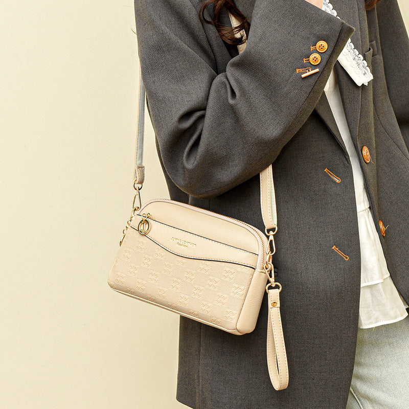 🔥Nuevo bolso para móvil de mujer con diseño en relieve, versátil para desplazamientos, gran capacidad.