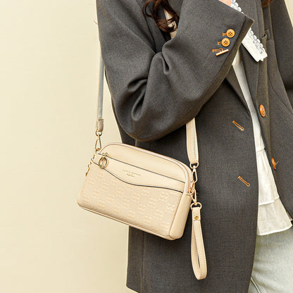 🔥Nuevo bolso para móvil de mujer con diseño en relieve, versátil para desplazamientos, gran capacidad.