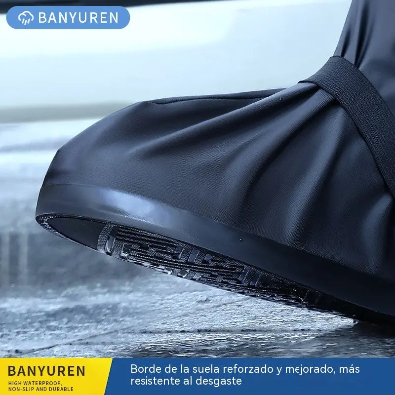 ☔ Protecție Supremă împotriva Ploii! Huse Înalte Impermeabile pentru Încălțăminte (Inălțime 40 cm)! Talpă Anti-Alunecare Grosă · PVC Rezistent
