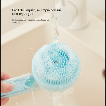 【4 piezas】📢📢¡50% de descuento! ⏰Cepillo de baño para mascotas con mango largo y dispensador de champú