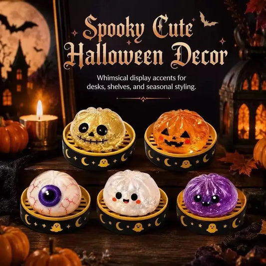 Compra 1 y llévate 1 gratis🎃🎁Set de squishies de dumplings con temática de Halloween