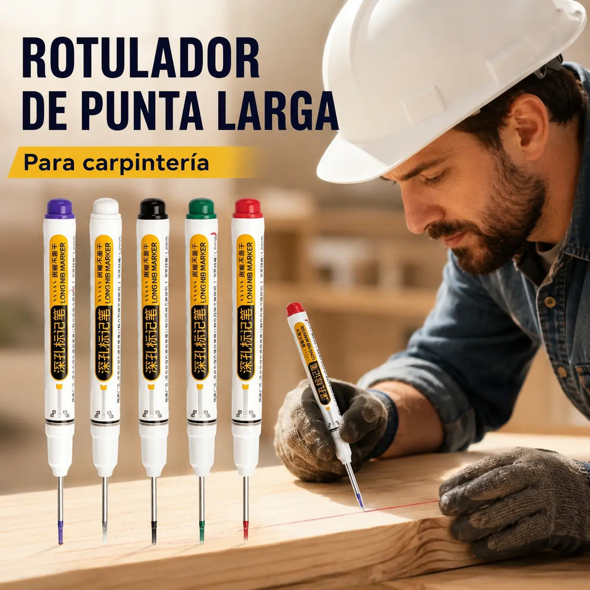 🔥【10 piezas】Marcador de agujeros profundos con punta de 45 mm de largo