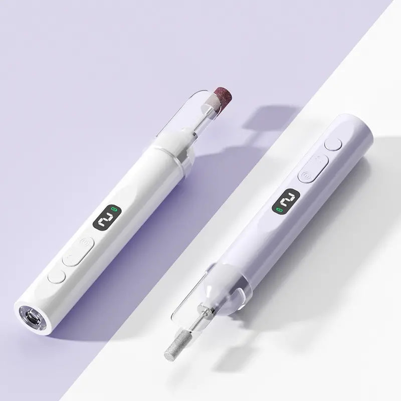 💅Lima de uñas eléctrica 2 en 1 con lámpara LED (lámpara de secado + 5 cabezales de pulido)