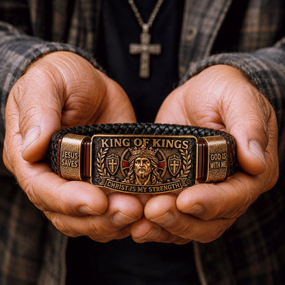 ✝️ Diez pulseras de la fe del Rey de Reyes - Pulsera cristiana ajustable - Regalo