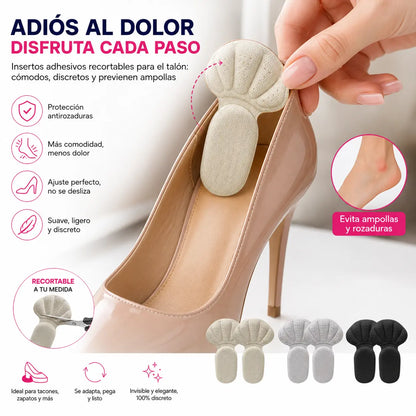 👠6 pares ✨ Insertos adhesivos recortables para el talón: cómodos, discretos y previenen ampollas 👣