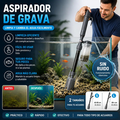🔥 Limpiador eléctrico de sustrato para acuarios