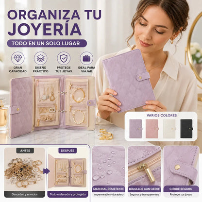 🔥Elegante bolsa portátil para guardar joyas con estampado a cuadros