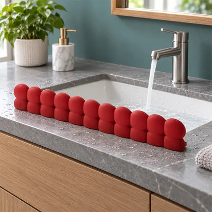 💧 Barrera Antisalpicaduras de Silicona para Fregadero | Protector Impermeable con Ventosas para Cocina y Lavabo