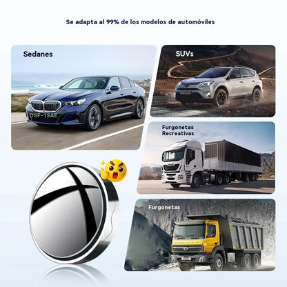 🔥【 2 piezas】🚗 Espejo retrovisor redondo de 360°, dile adiós a los puntos ciegos al conducir