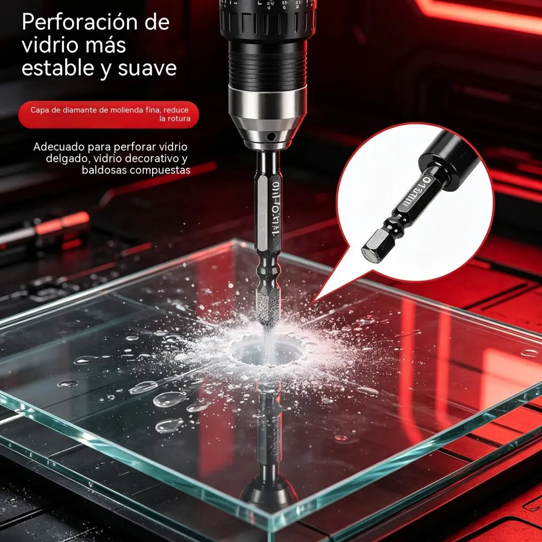 【 6 piezas】Juego de seis brocas huecas de diamante | Perforación limpia y precisa, sin grietas | Alta resistencia al desgaste【6+8+10+12+14+16mm】