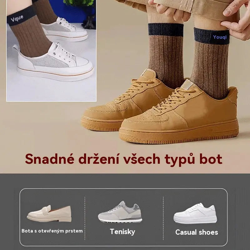 ❤️【1 sada】10 páry za 540Kč🧦Pánské hřejivé a zápach odpuzující ponožky - odvádějí pot a jsou prodyšné, udržují nohy v suchu a pohodlí