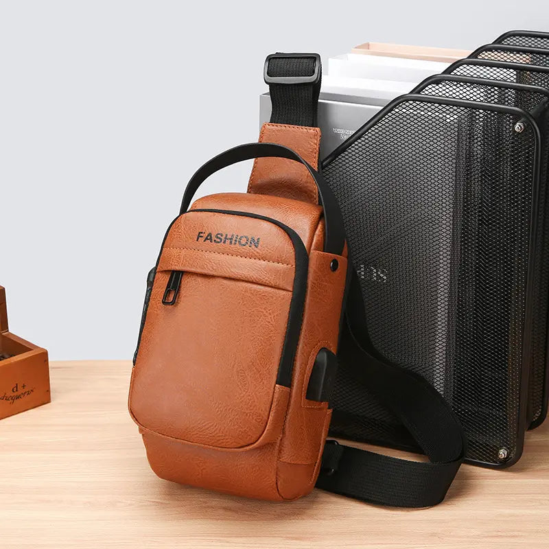 Nuevo bolso de pecho multifuncional para hombre, elegante e informal.
