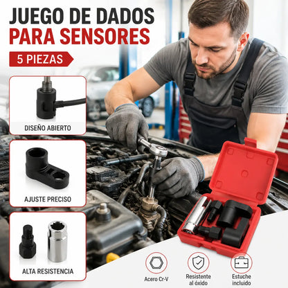 🔧Kit de reparación de roscas para sensor de oxígeno automotriz de 5 piezas y manguito de polarización