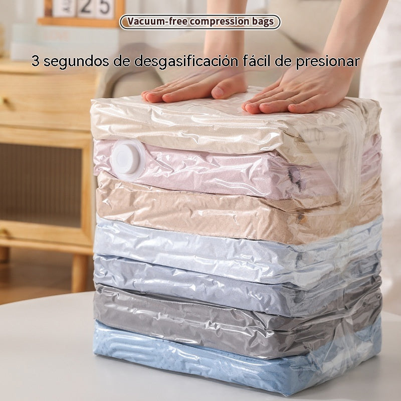 [Paquete de 5] Bolsas de almacenamiento al vacío 3D que no requieren bomba.