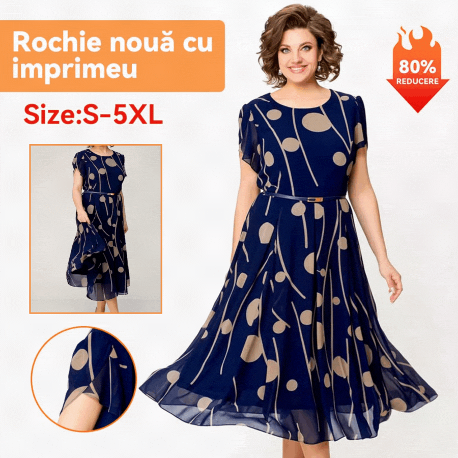 🔥【S-5XL】👗Nuevo vestido de gasa elegante y de moda, el material de gasa es transpirable