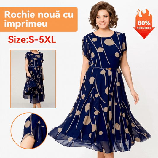 🔥【S-5XL】👗Nuevo vestido de gasa elegante y de moda, el material de gasa es transpirable