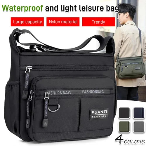 Bolso casual para hombre de gran capacidad, ligero e impermeable