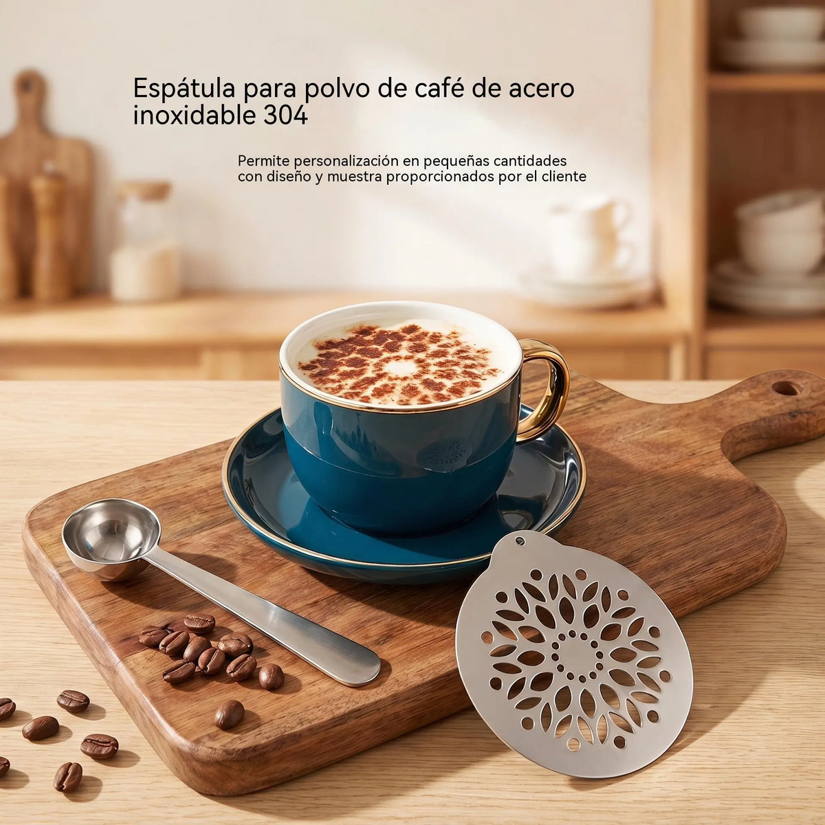 ☕ Šablona iz nerjavnega jekla (tip 304) za latte art