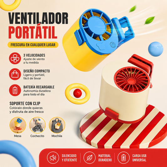 🔥【Compre 1 y obtenga 1 gratis】🌀 Mini ventilador de alta velocidad que se puede sujetar a la cintura.