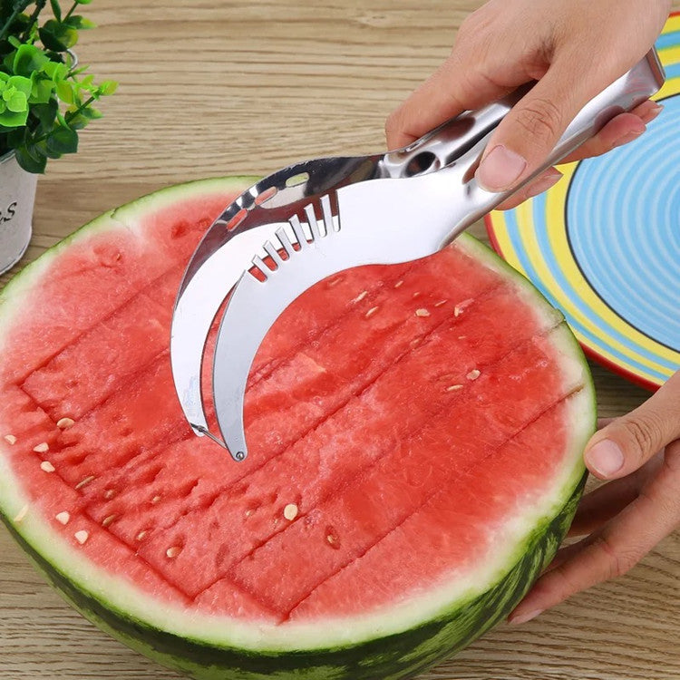 【💥2 piezas】Cuchillo de sandía con molino de viento de acero inoxidable, accesorios de cocina